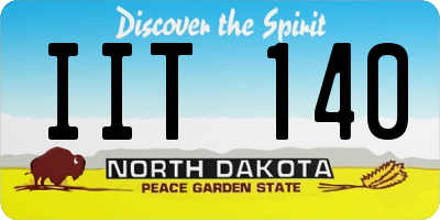 ND license plate IIT140