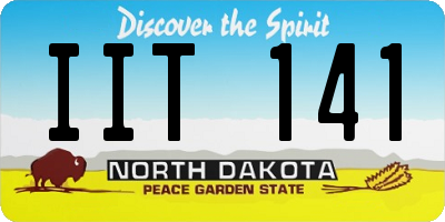 ND license plate IIT141