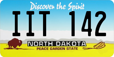 ND license plate IIT142