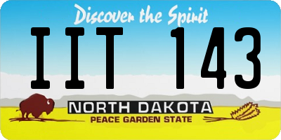 ND license plate IIT143
