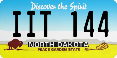 ND license plate IIT144