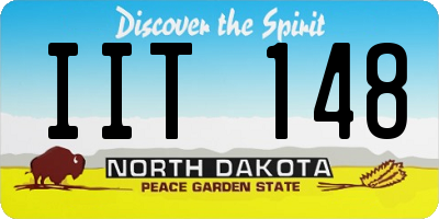 ND license plate IIT148