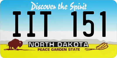 ND license plate IIT151
