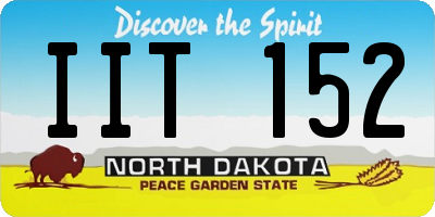 ND license plate IIT152
