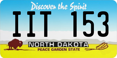 ND license plate IIT153