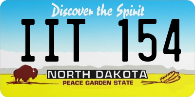 ND license plate IIT154