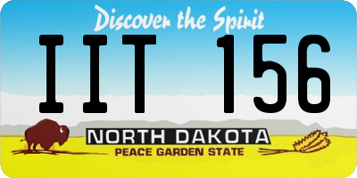 ND license plate IIT156