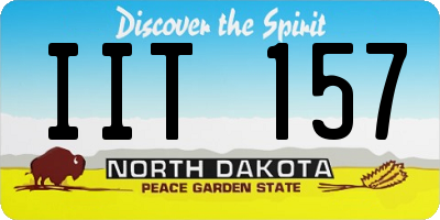 ND license plate IIT157
