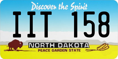 ND license plate IIT158