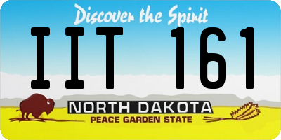 ND license plate IIT161