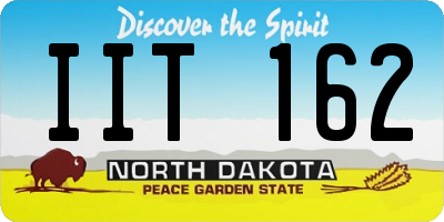 ND license plate IIT162