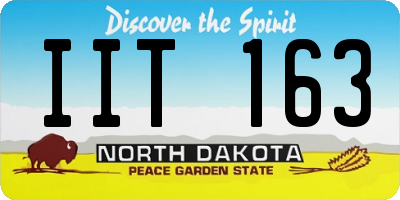 ND license plate IIT163