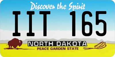 ND license plate IIT165