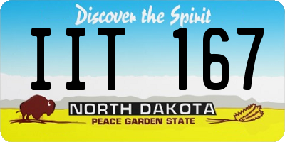 ND license plate IIT167