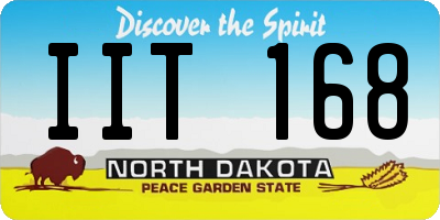 ND license plate IIT168