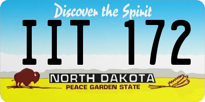 ND license plate IIT172