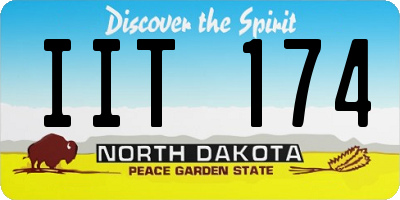 ND license plate IIT174