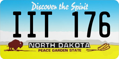 ND license plate IIT176
