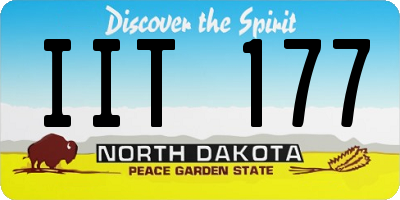 ND license plate IIT177