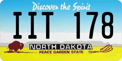 ND license plate IIT178