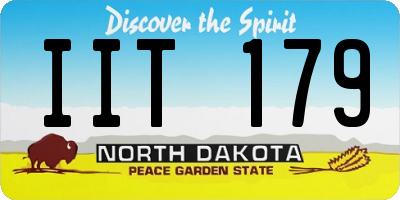 ND license plate IIT179