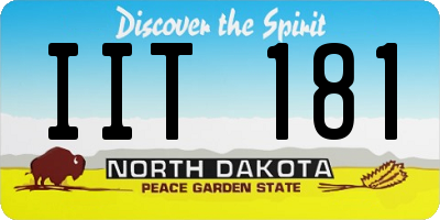 ND license plate IIT181
