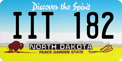 ND license plate IIT182