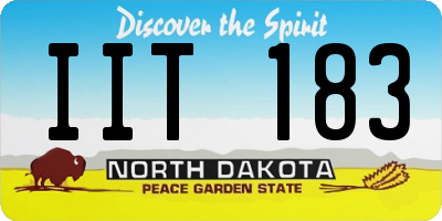 ND license plate IIT183
