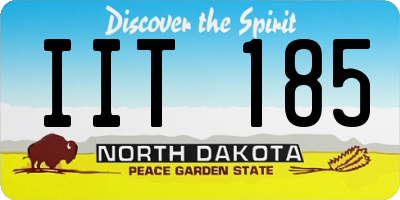 ND license plate IIT185