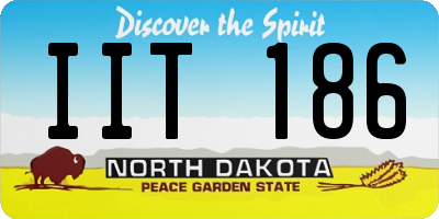 ND license plate IIT186
