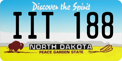 ND license plate IIT188