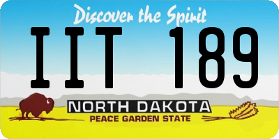 ND license plate IIT189