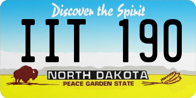 ND license plate IIT190