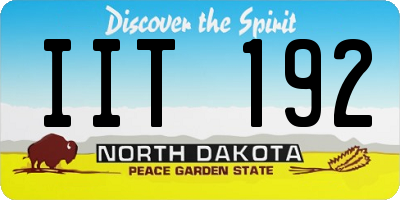 ND license plate IIT192