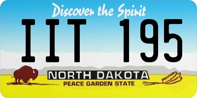 ND license plate IIT195