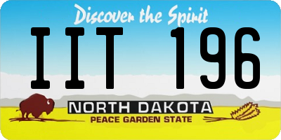 ND license plate IIT196