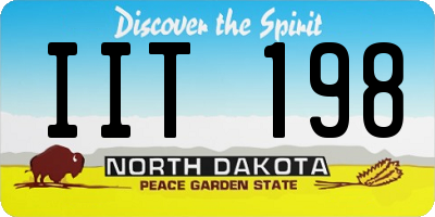 ND license plate IIT198