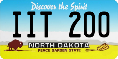 ND license plate IIT200