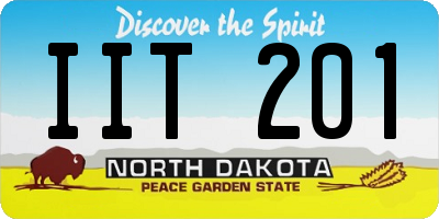 ND license plate IIT201