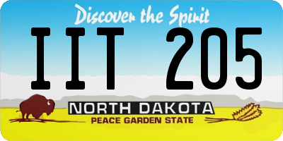 ND license plate IIT205