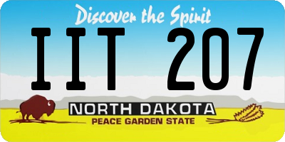 ND license plate IIT207