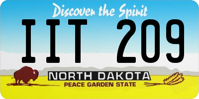 ND license plate IIT209