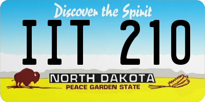 ND license plate IIT210