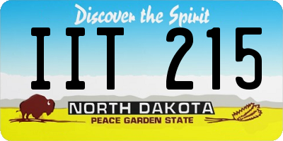 ND license plate IIT215