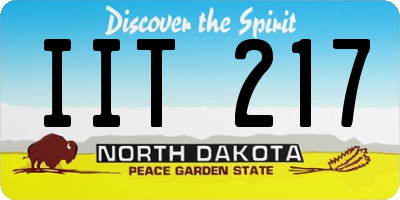 ND license plate IIT217