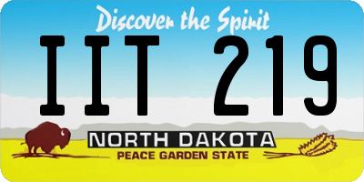 ND license plate IIT219