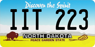 ND license plate IIT223