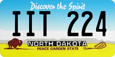 ND license plate IIT224