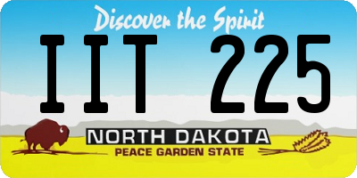ND license plate IIT225