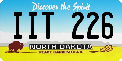 ND license plate IIT226